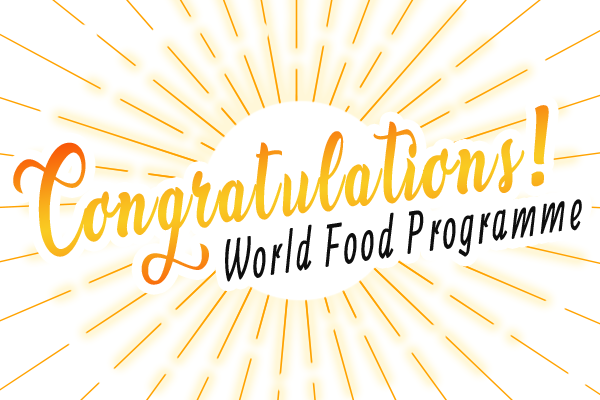 Congratulations to The World Food Programme on 2020 Nobel Peace Prize